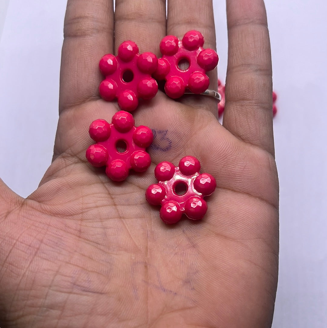 Acrylic  plastic color design  medium beads -50g 2