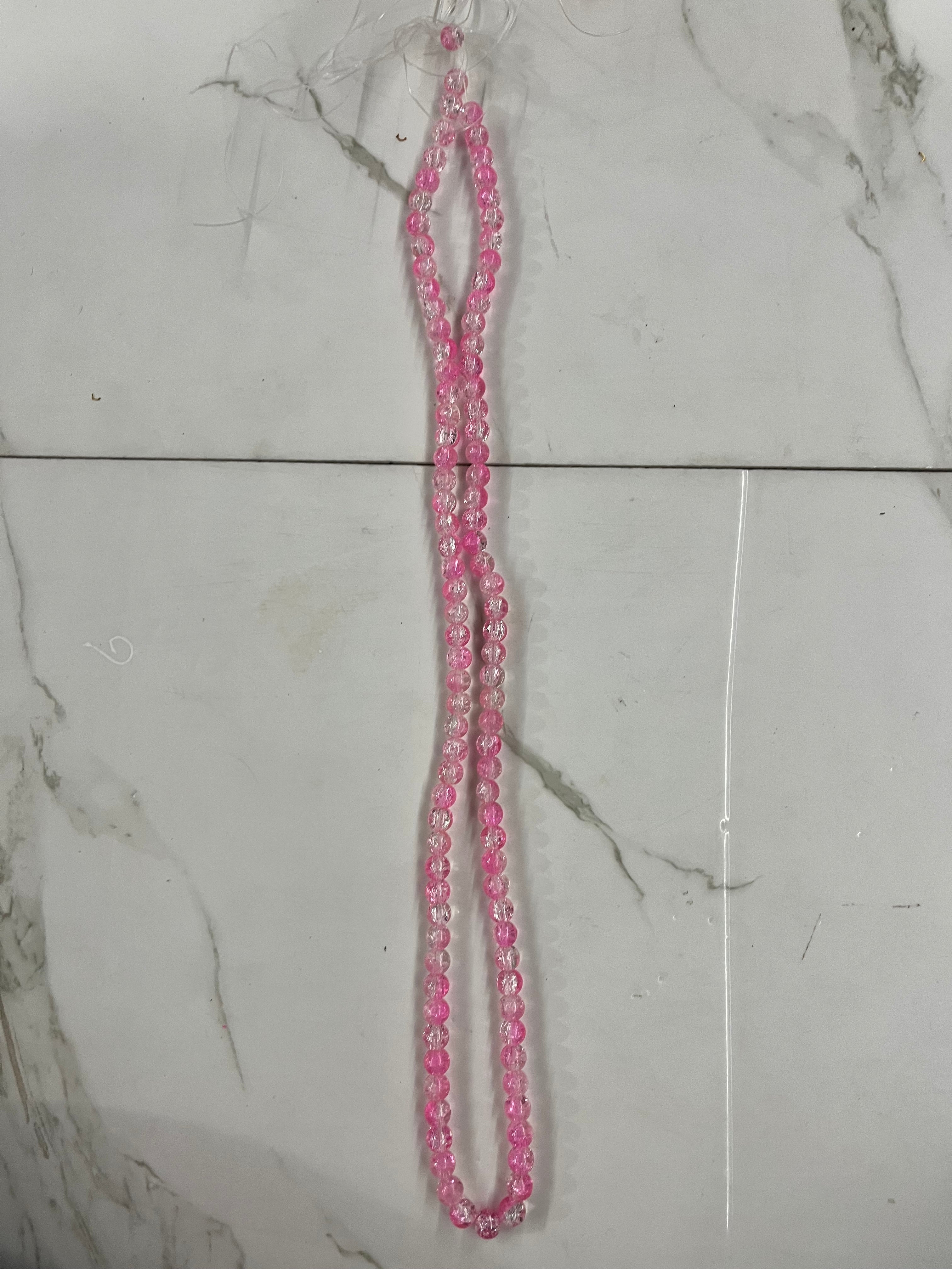 Crackle beads one line-4