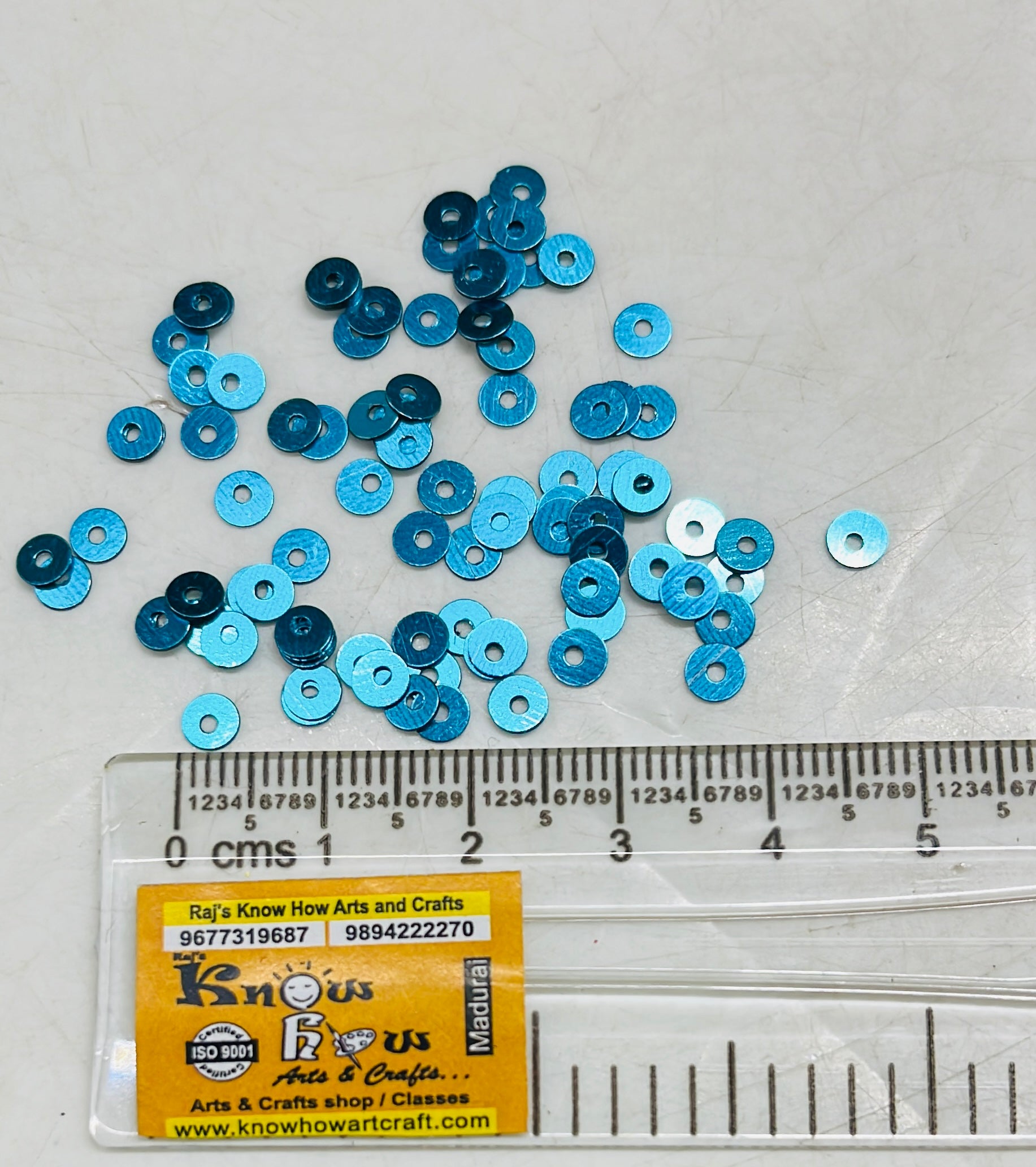 4mm flat sequence blue colour 100g-1pack/555C