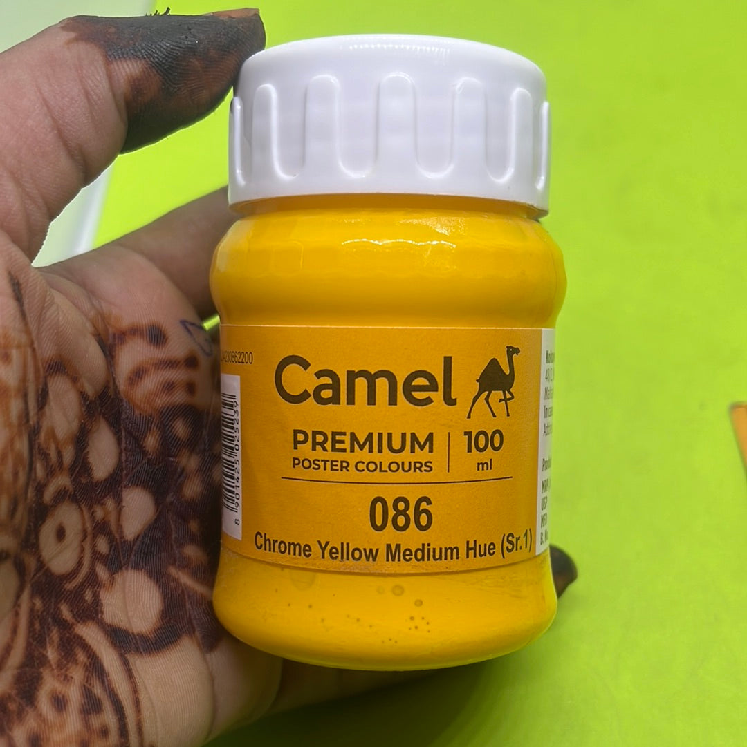 Camel premium poster colours  chrome yellow 100 ml