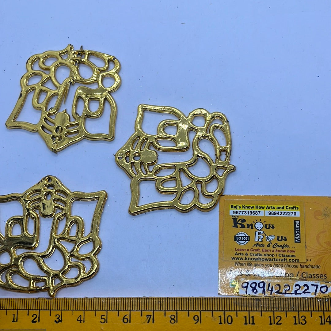 Decorative Acrylic metal Ganesha 10pcs approximately