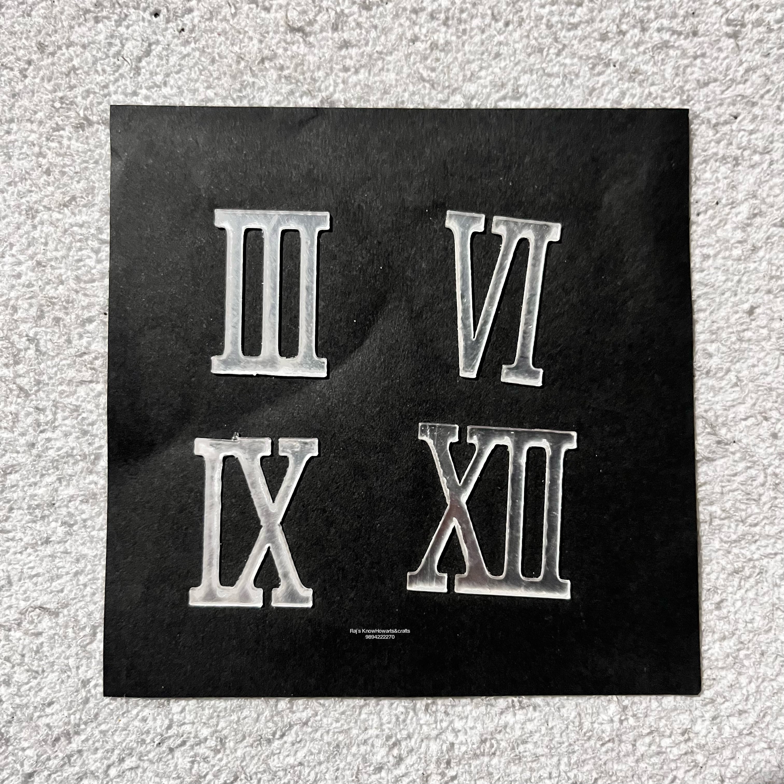 Acrylic Roman letter silver