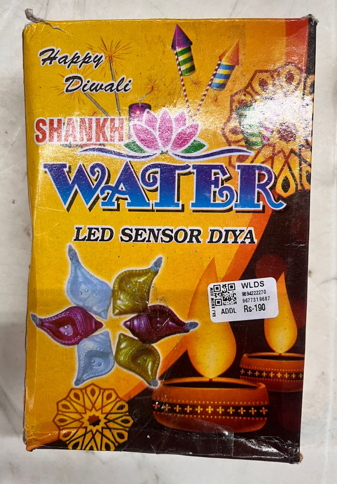 Water LED SENSOR DIYA SANGU 12 Piece box--WLDS