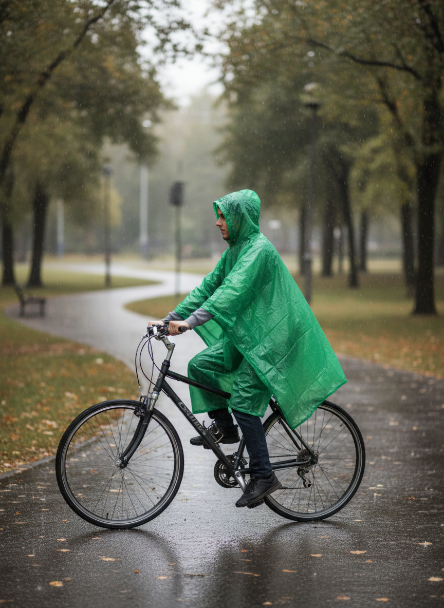 Plastics rain coat use and throw type -PRAINC