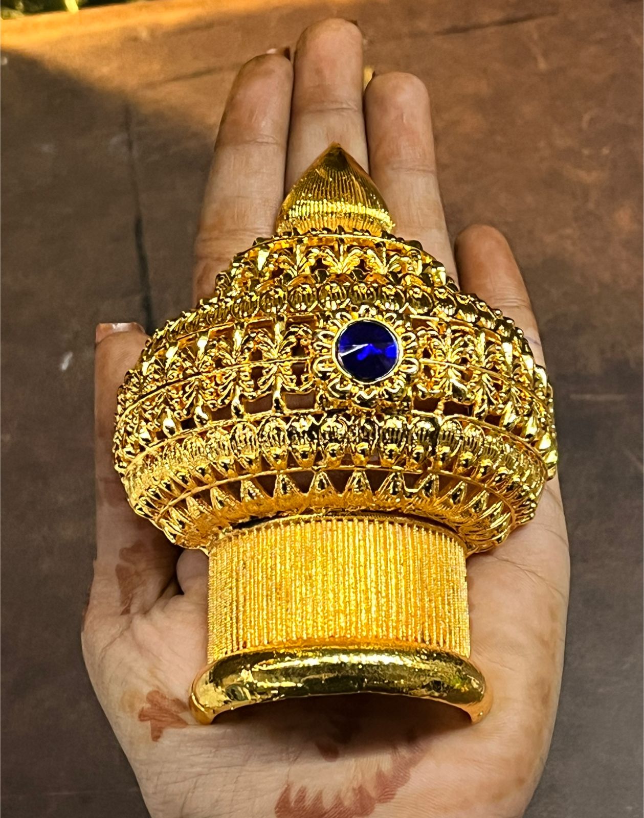 HALF PERUMAL/PAANDIYAN GREEDAM MUKUT BIG-PGRDL (in cm)-1 PIECE