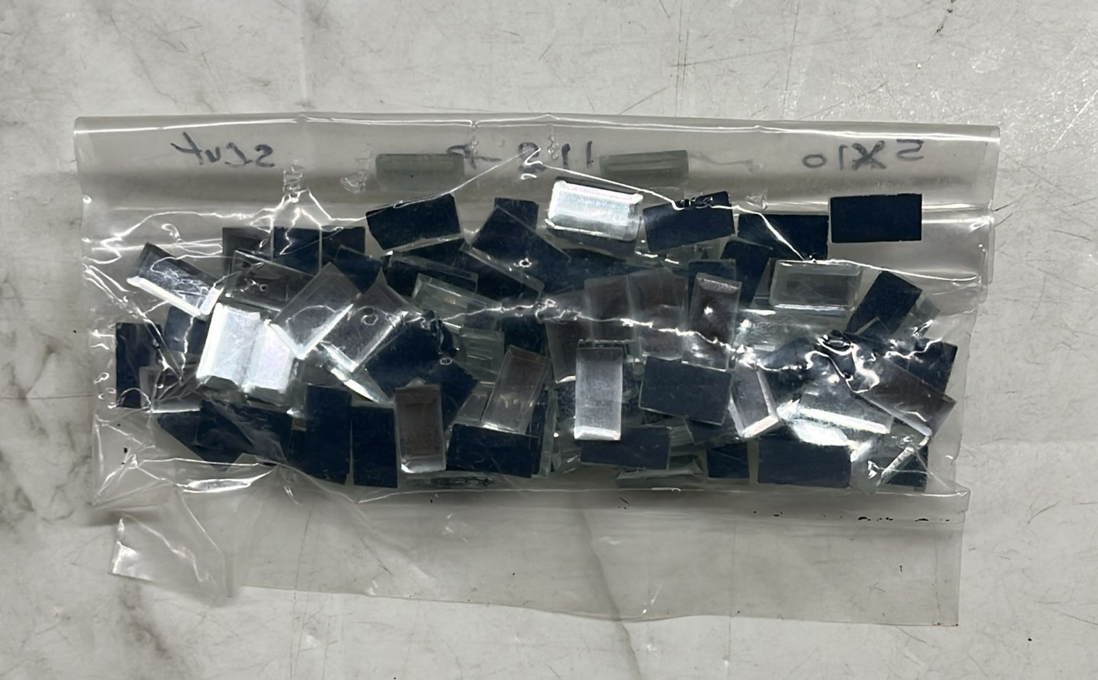 8x8 square Grey cut stones 50pcs pack