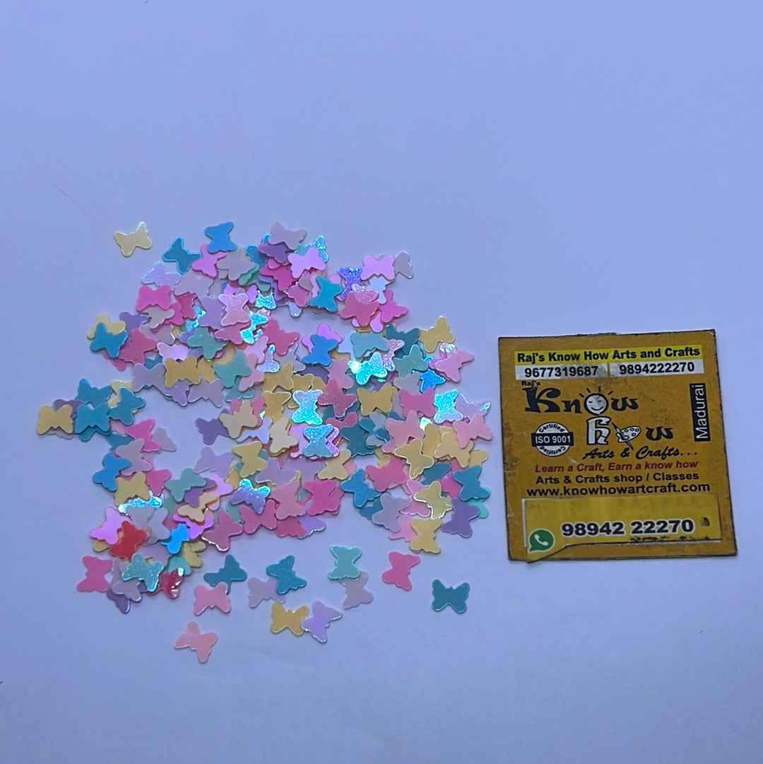 Rainbow butterfly resin glitter