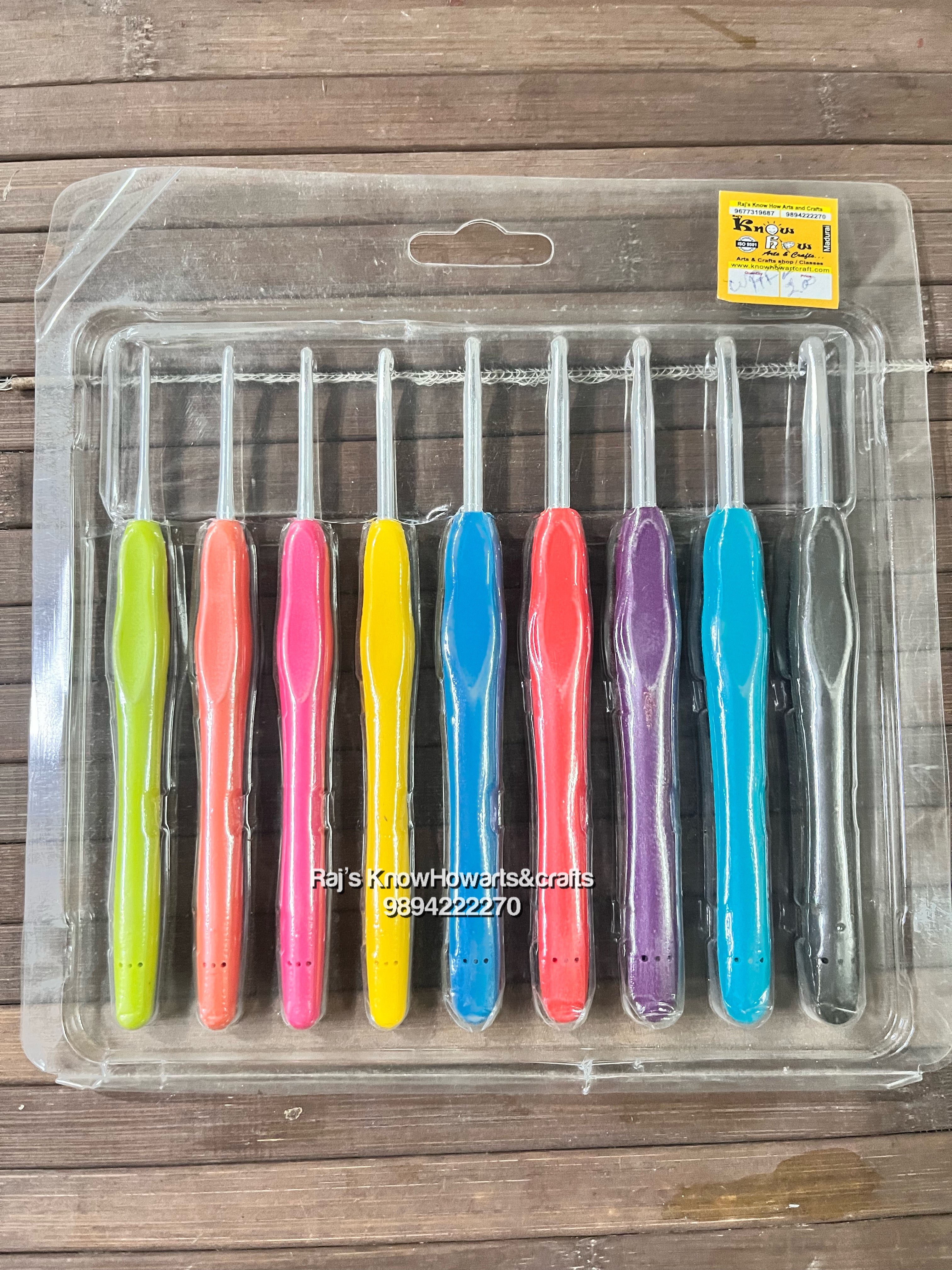 Aluminium multicolour crochet Hook