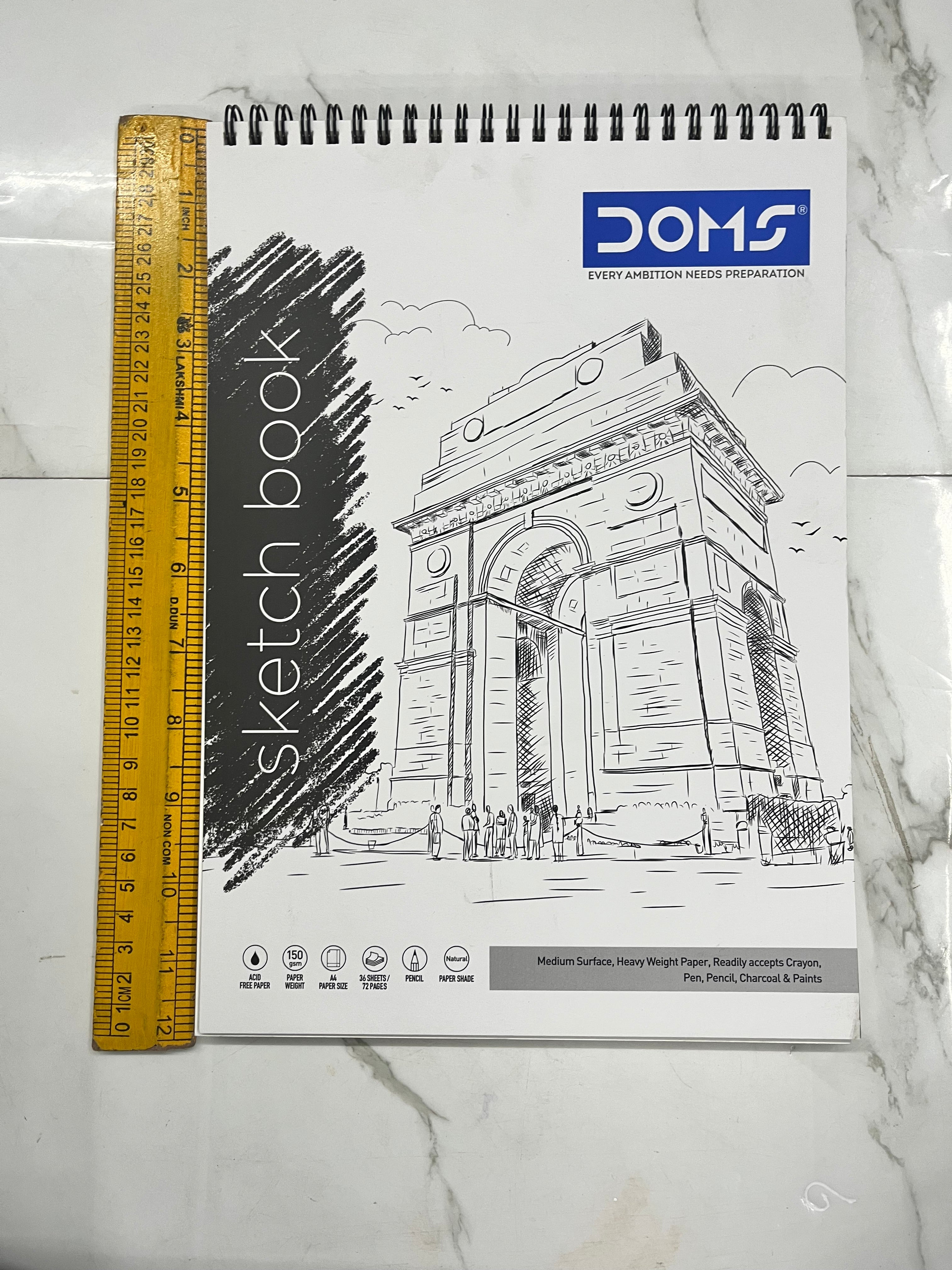 A4 DOMS spiral sketch book-150gsm