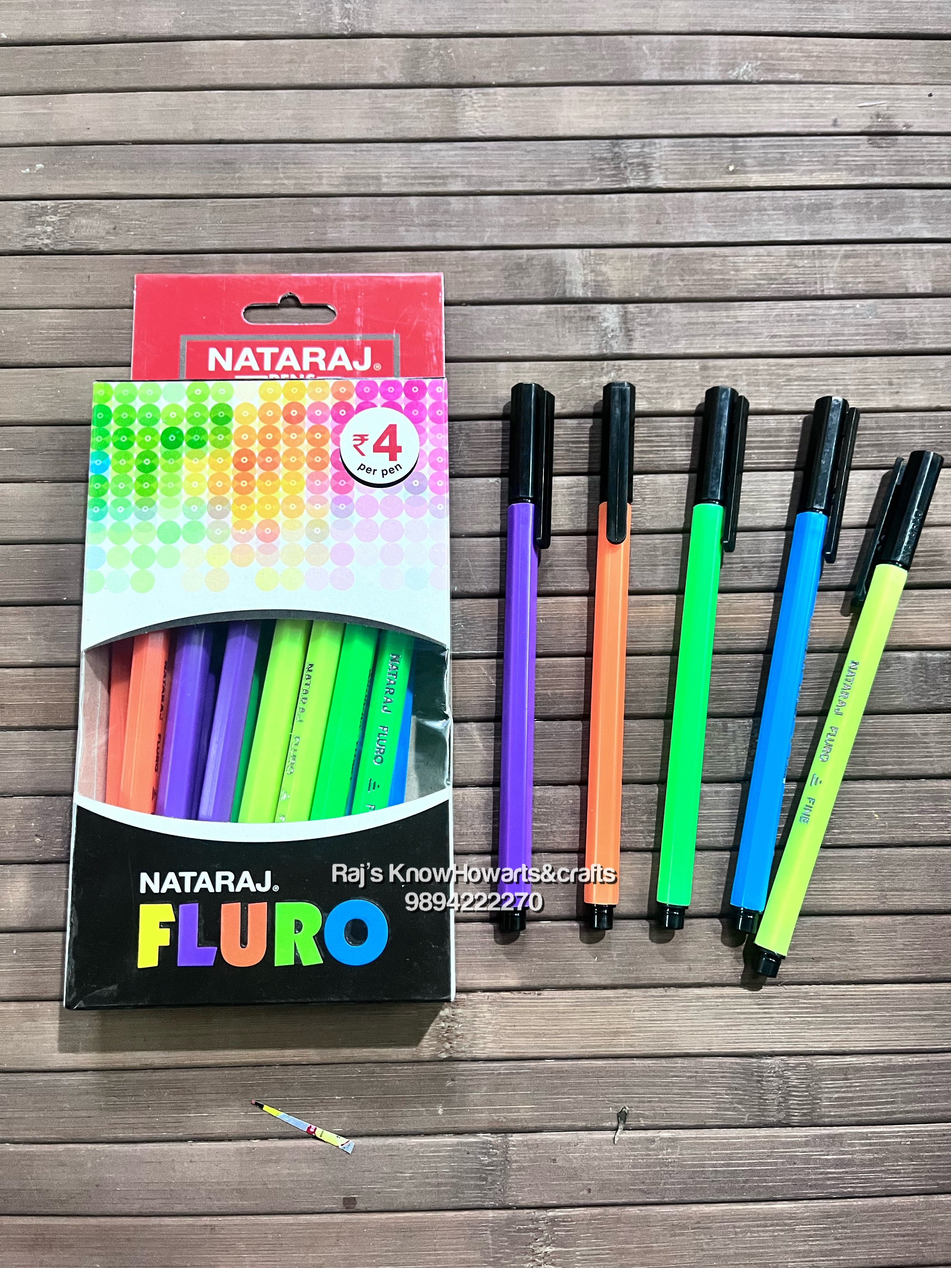 Nataraj Fluro pen - 2pc