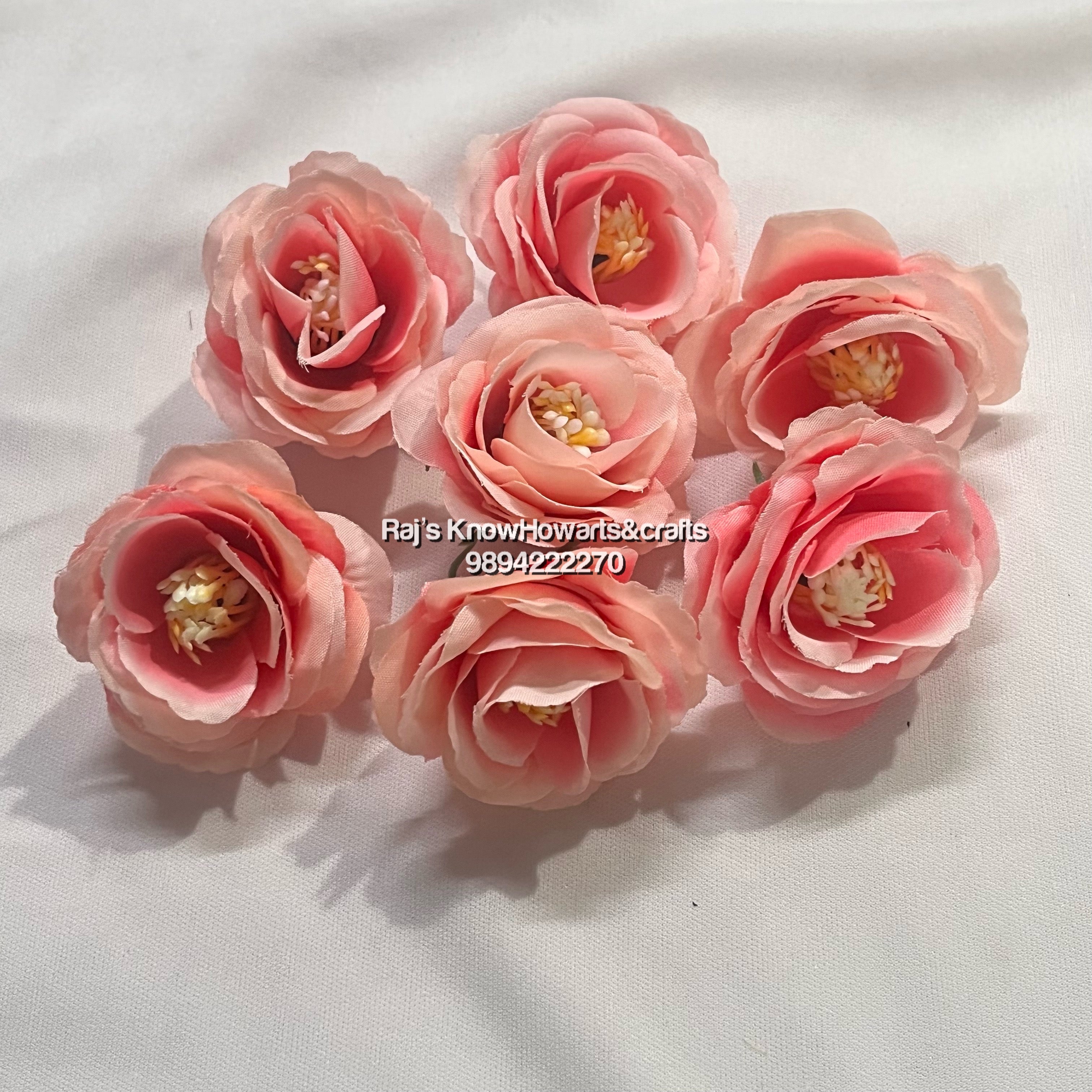 Rose With Pollens Pink- 10 piece in a Pack