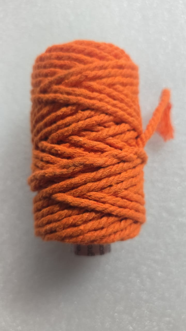4mm cotton crochet thread ORANGE