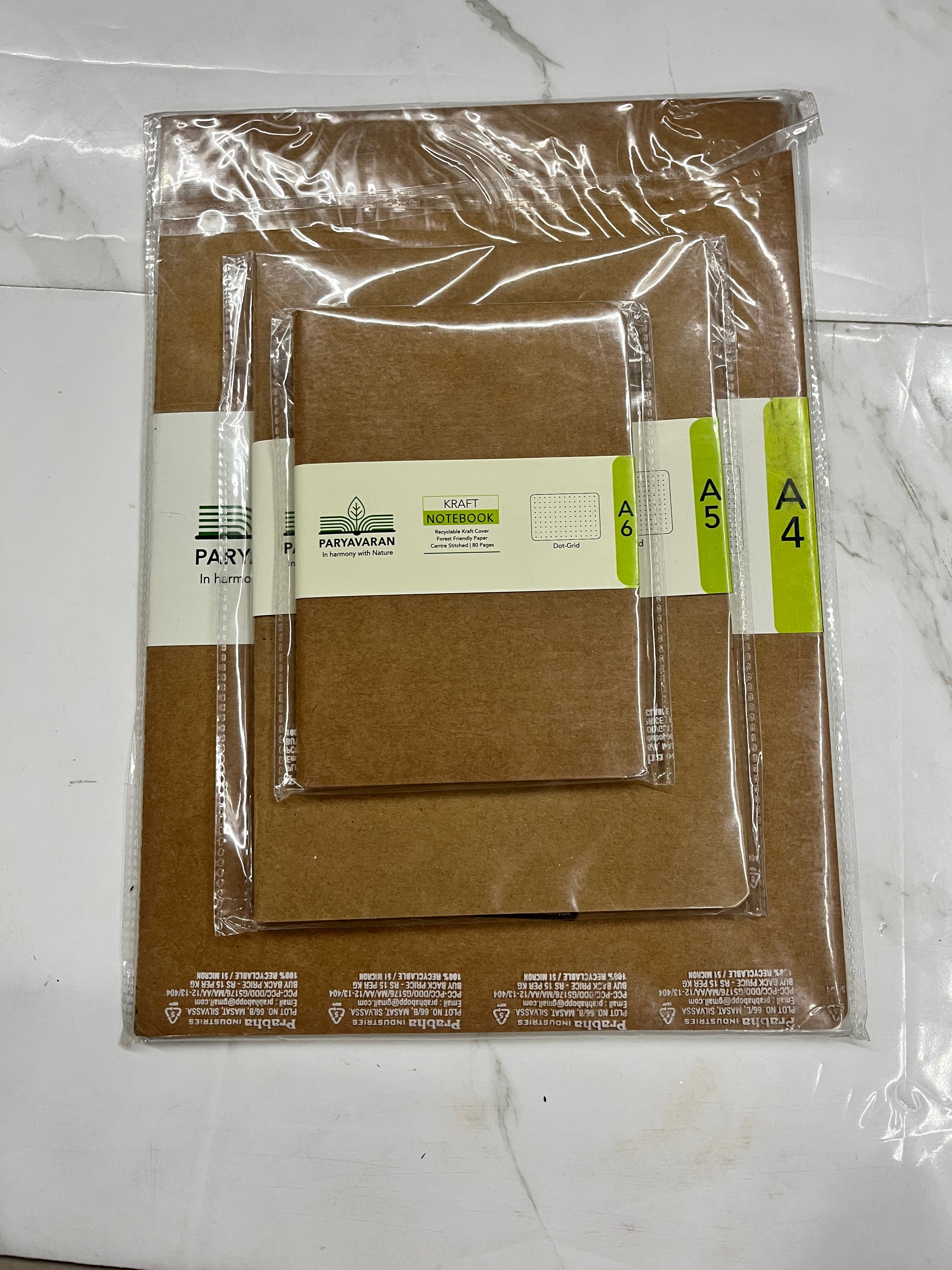 Kraft notebook-A4,A5,A6 grid(KNB3S)