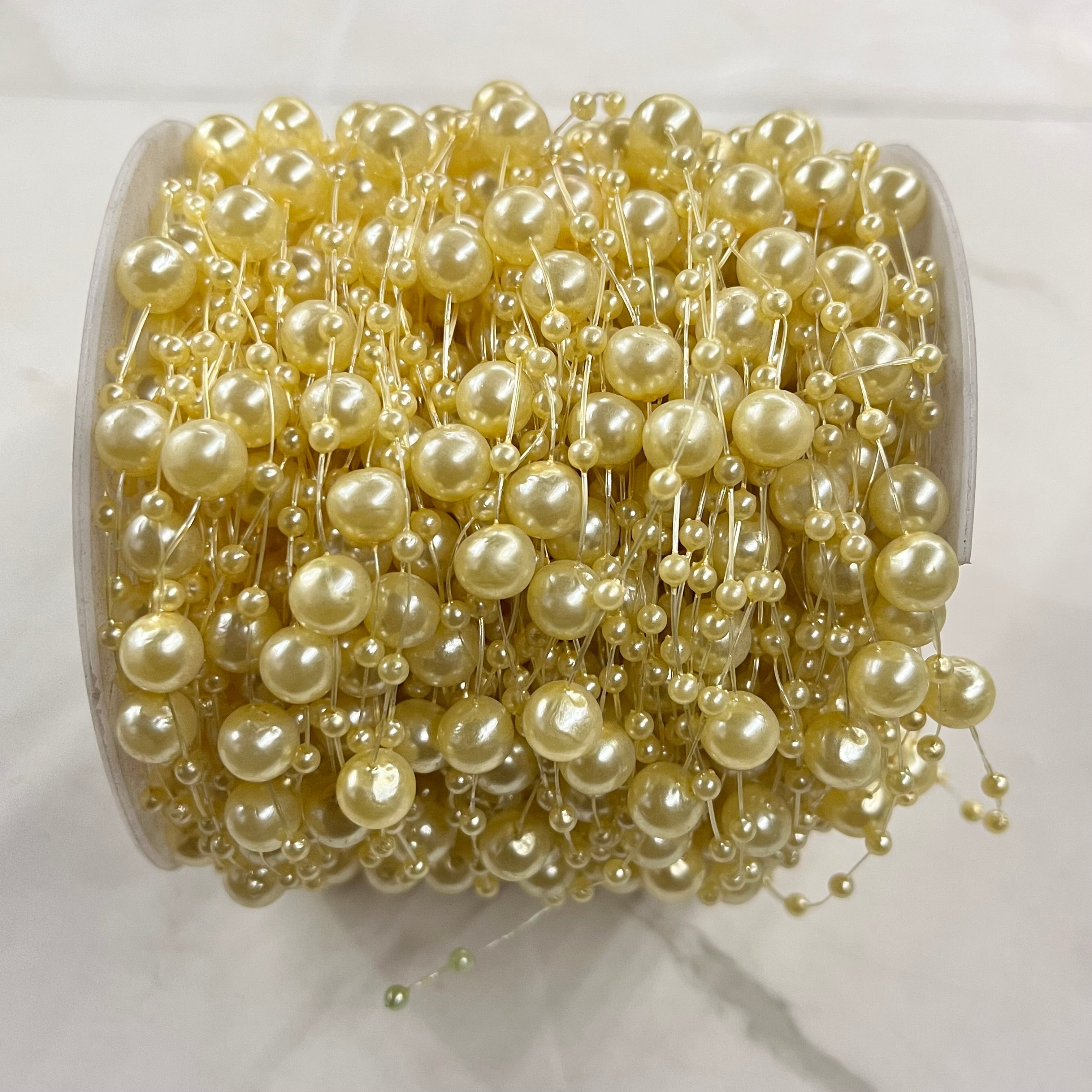 Artificial pearl chain assorted 1meter 1pack