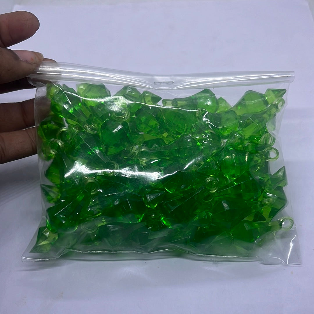 Acrylic  plastic color design beads -100g 3