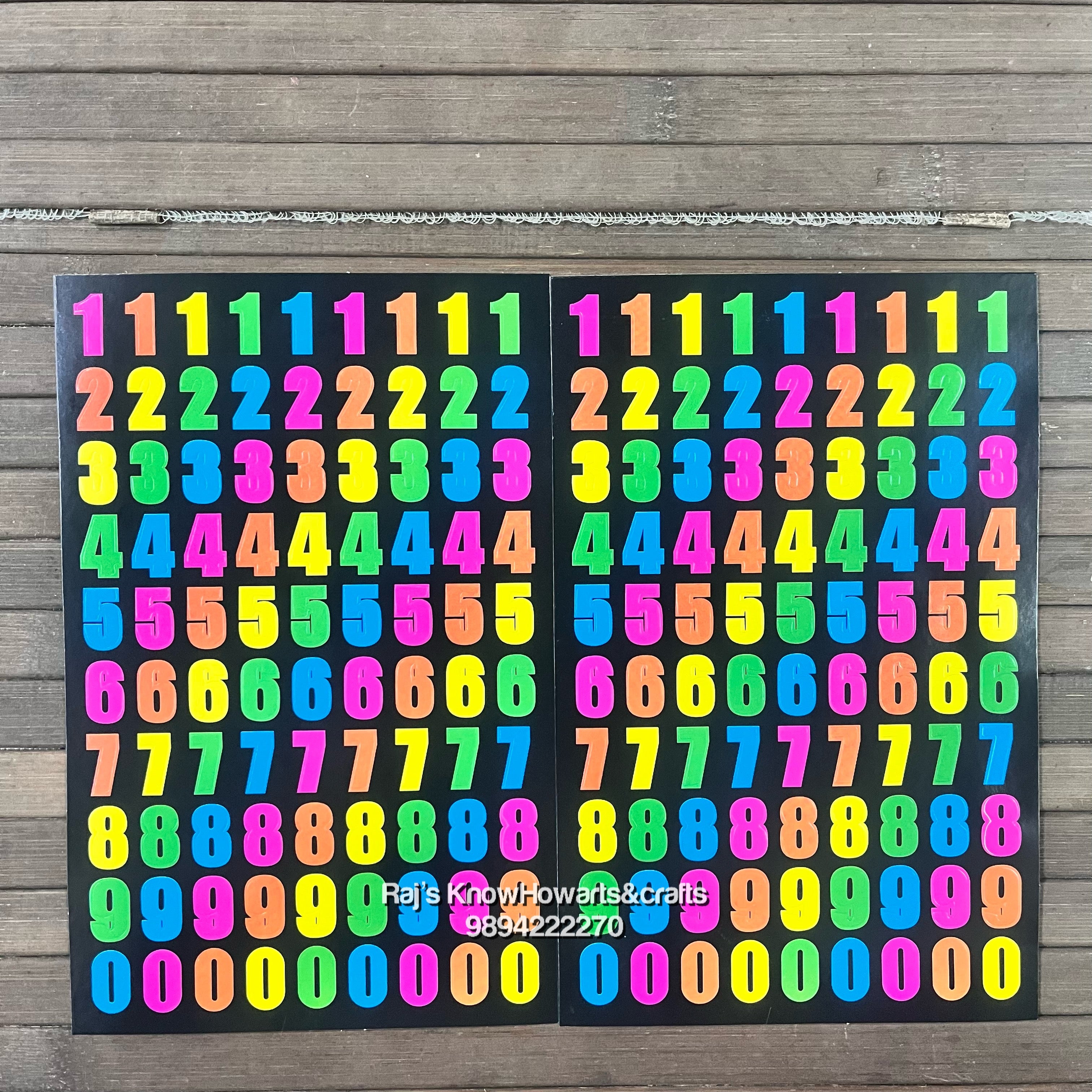 Coloured numbers stickers - ST25