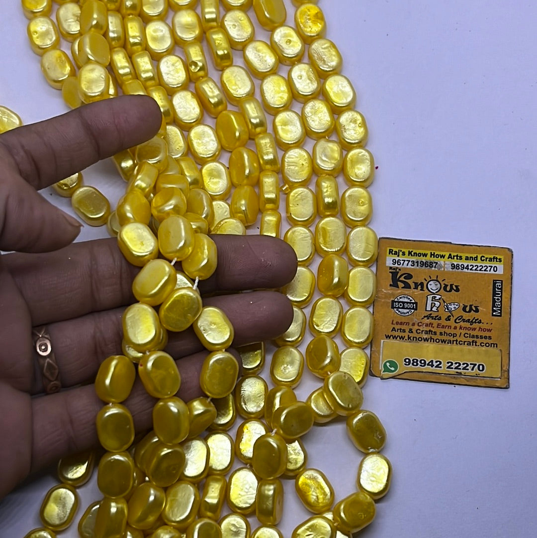 Yellow color Tablet beads 1 punch - 9