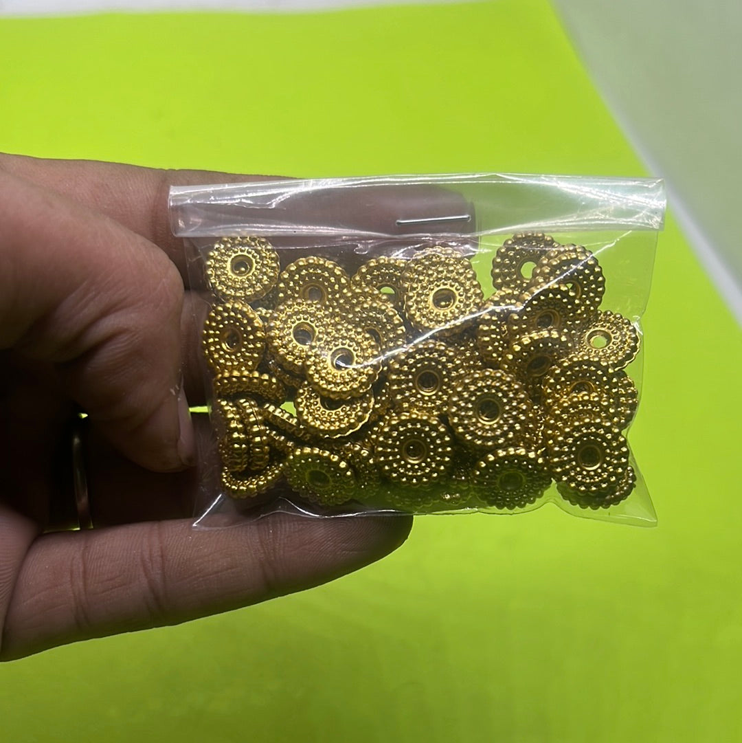 Gold antique spacer beads more than 25pc 2
