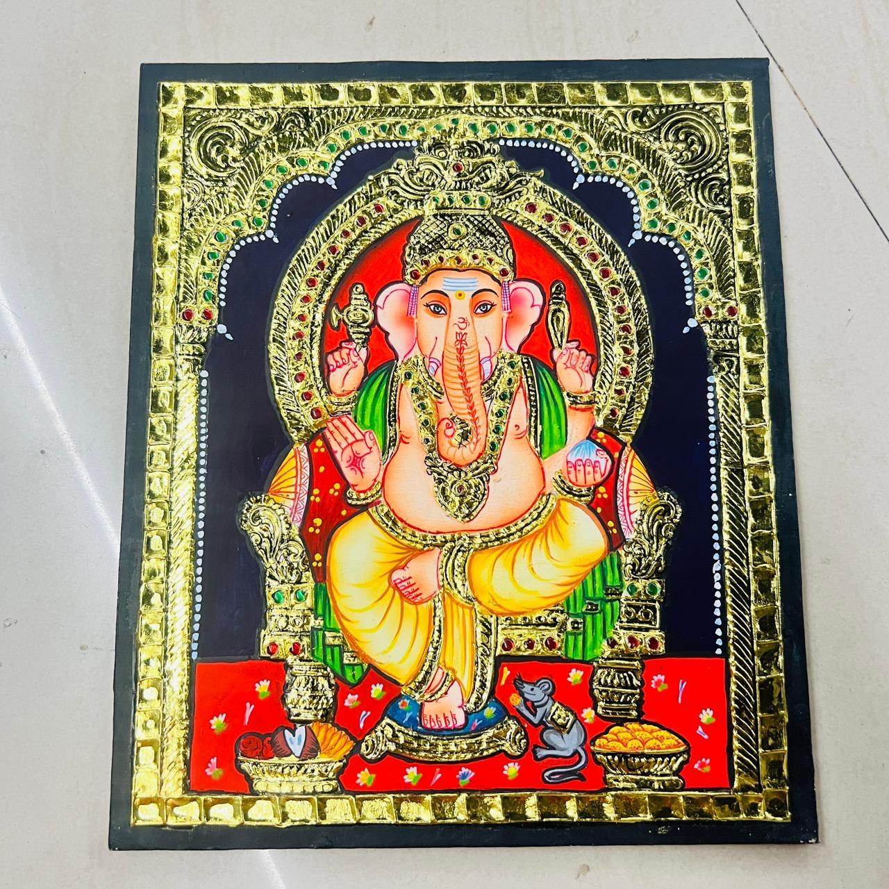 Vinayagar different collection assorted 1pack Tanjore painting 10x12(15days delivery form payment date)