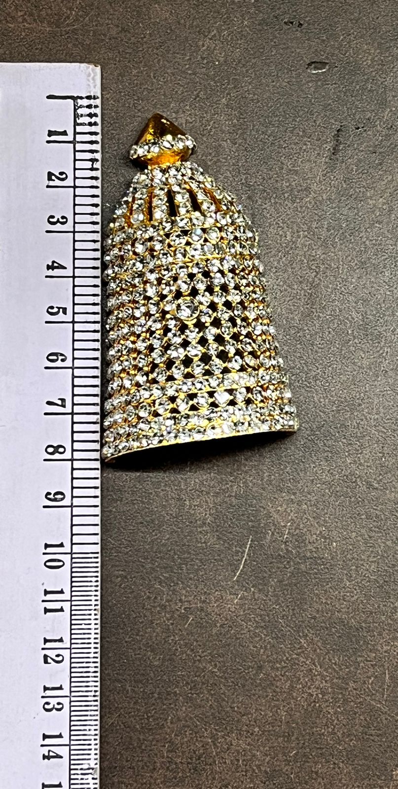 STONE PLATED  MEENAKSHI HALF GREEDAM-SGRDM (i1 PIECEn cm)