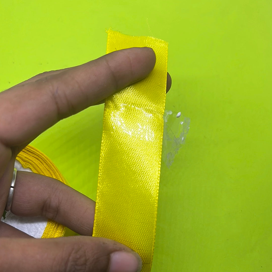 Chrome Yellow Half inch organza ribbon