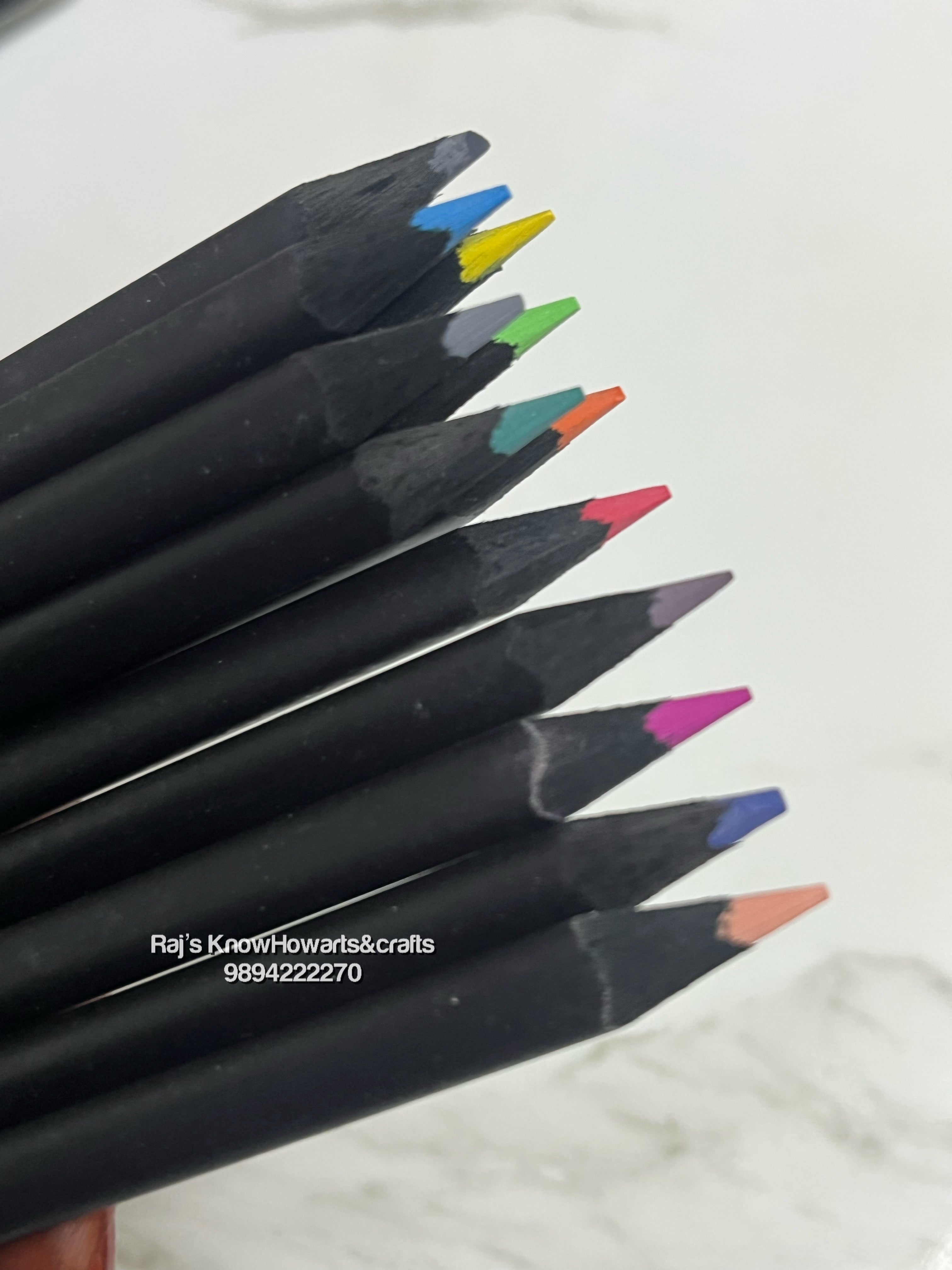 FABER CASTELL 12 BLACK EDITION COLOUR PENCILS-164128
