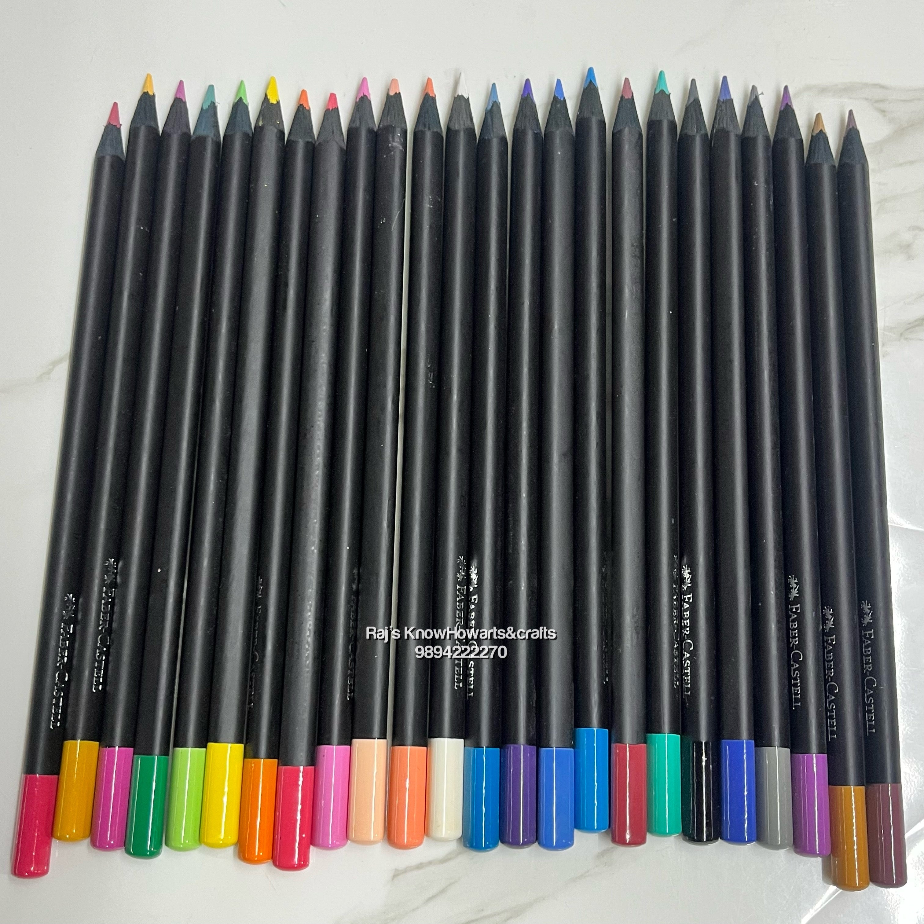 FABER CASTELL 24 BLACK EDITION COLOUR PENCILS-164241