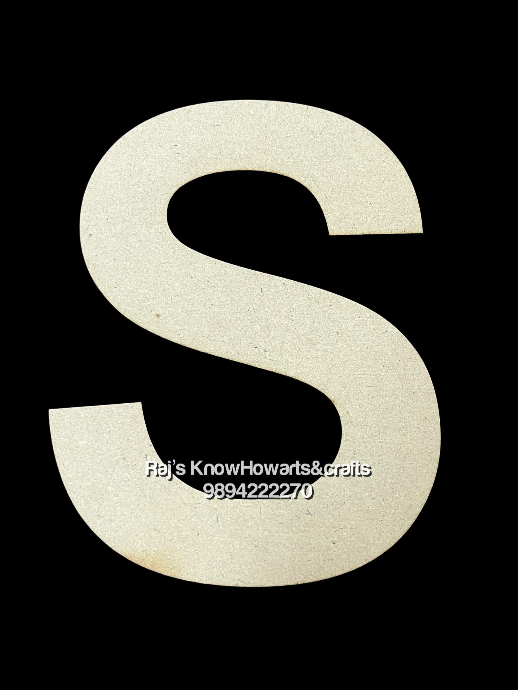 S-6 inch plain cutout alphabet