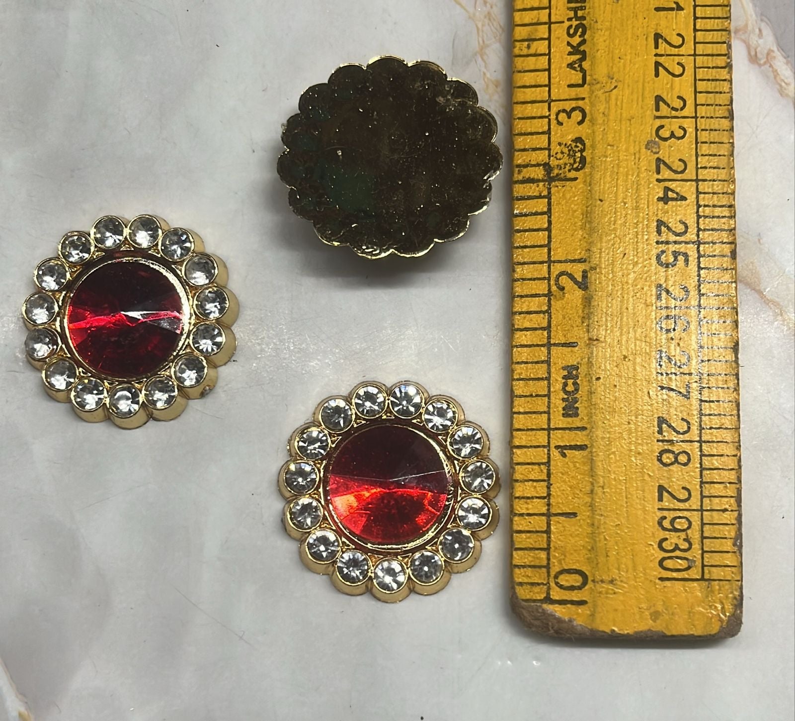 Round stone dollar red medium goddess jewelry -1pack/RSDRDM