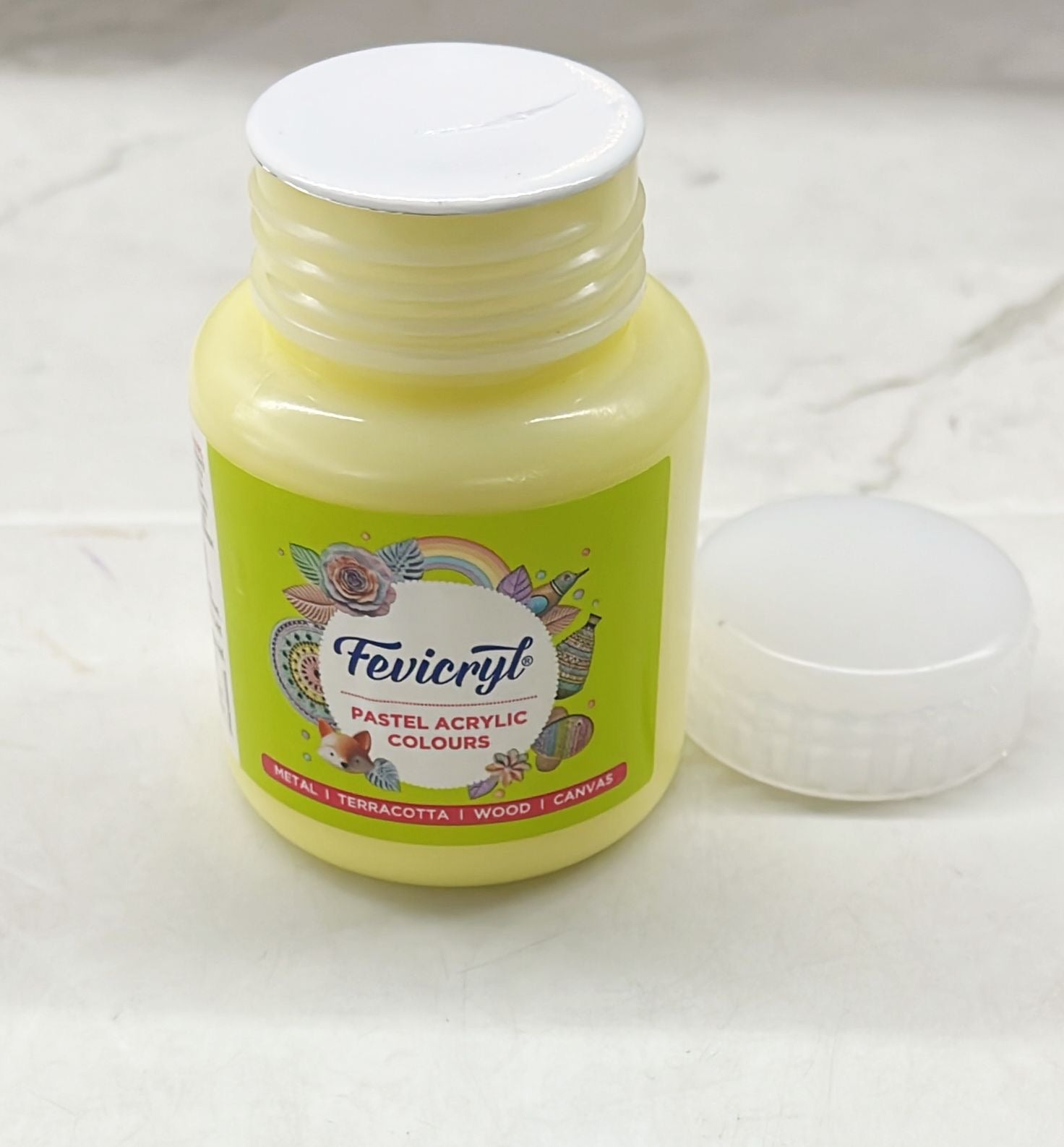 Fevicryl pastel acrylic colours buttercup yellow 100ml -1pack