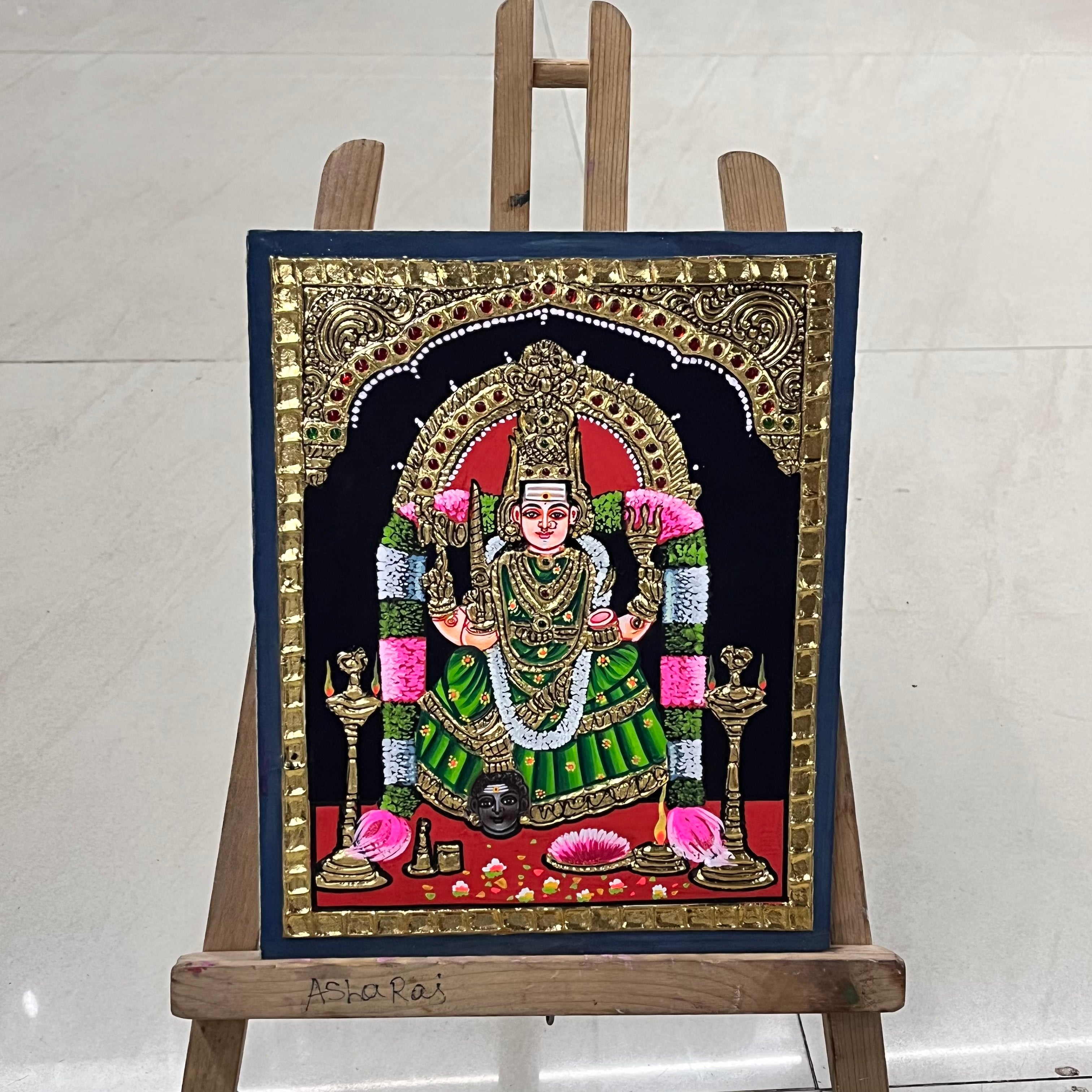 Marriyamman Tanjore painting 8x10(15days delivery form payment date)-1pack