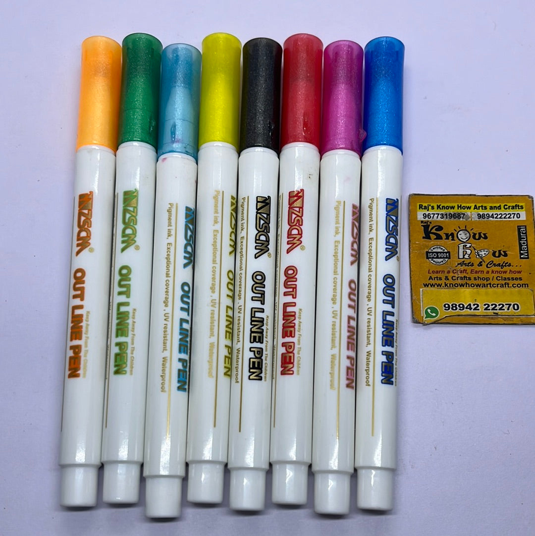 Out line pen 8 colors