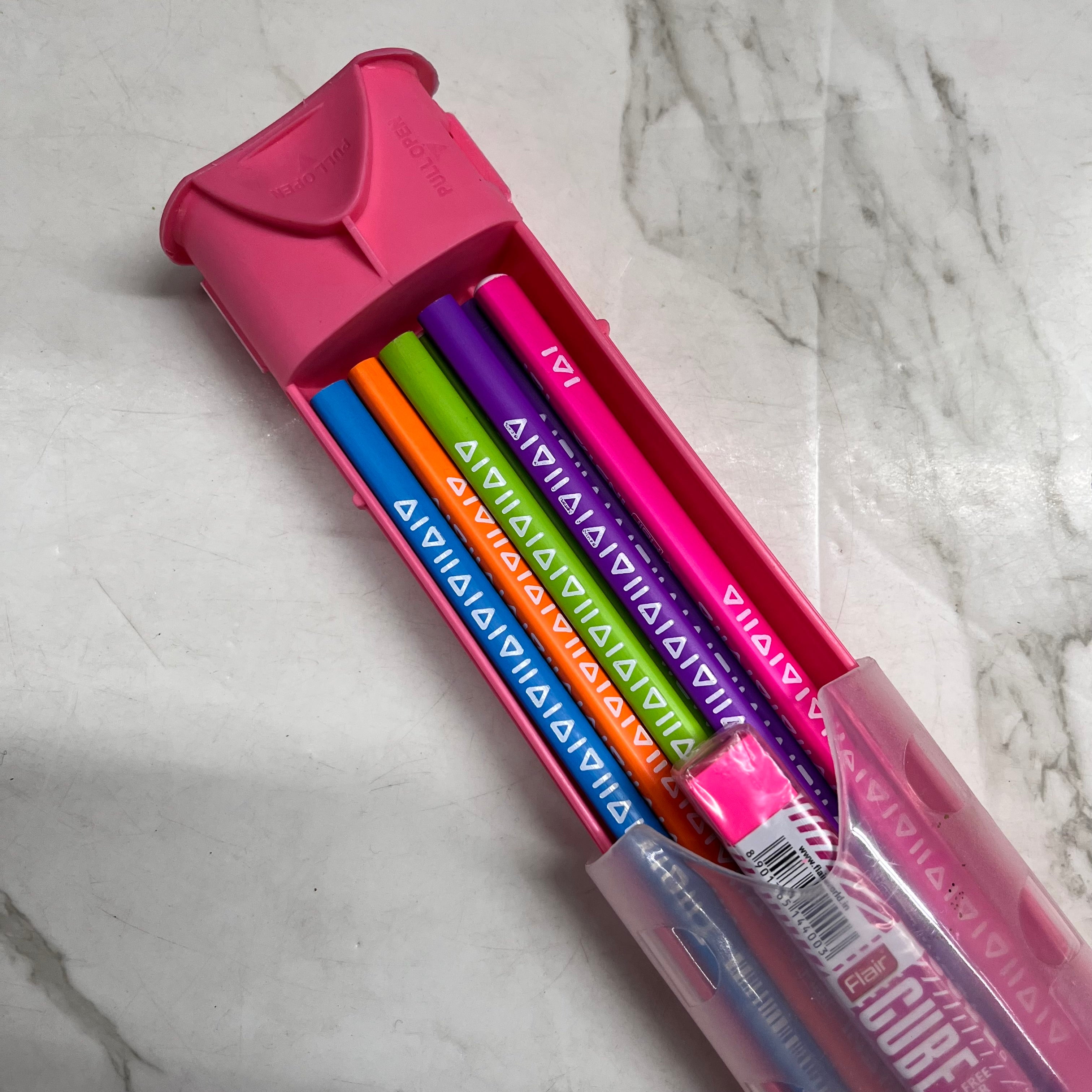 Flair aero pencil kit-1pack (10pencils 1 in built sharpener 1eraser include this pack )