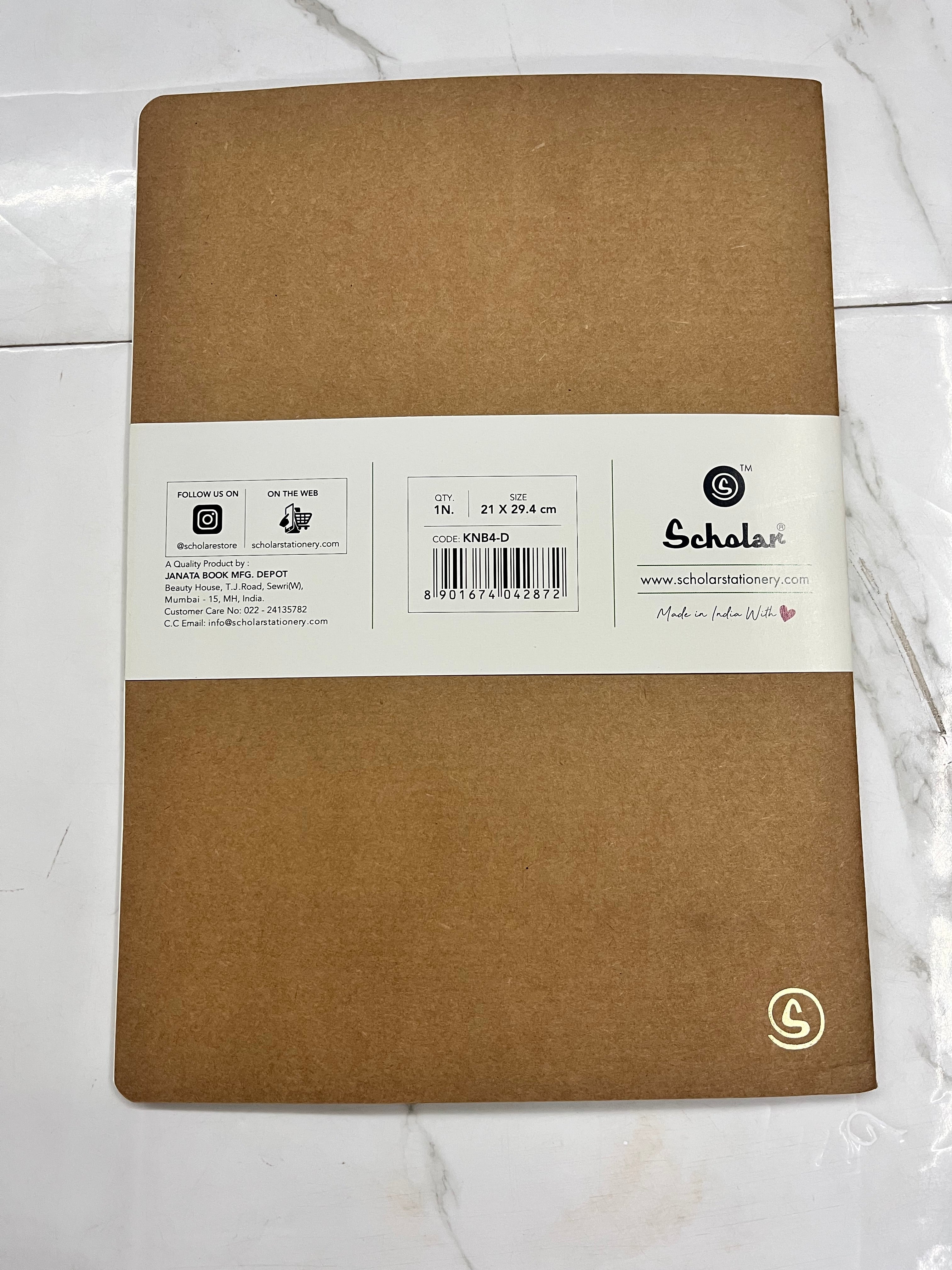 Kraft notebook-A4,A5,A6 grid(KNB3S)