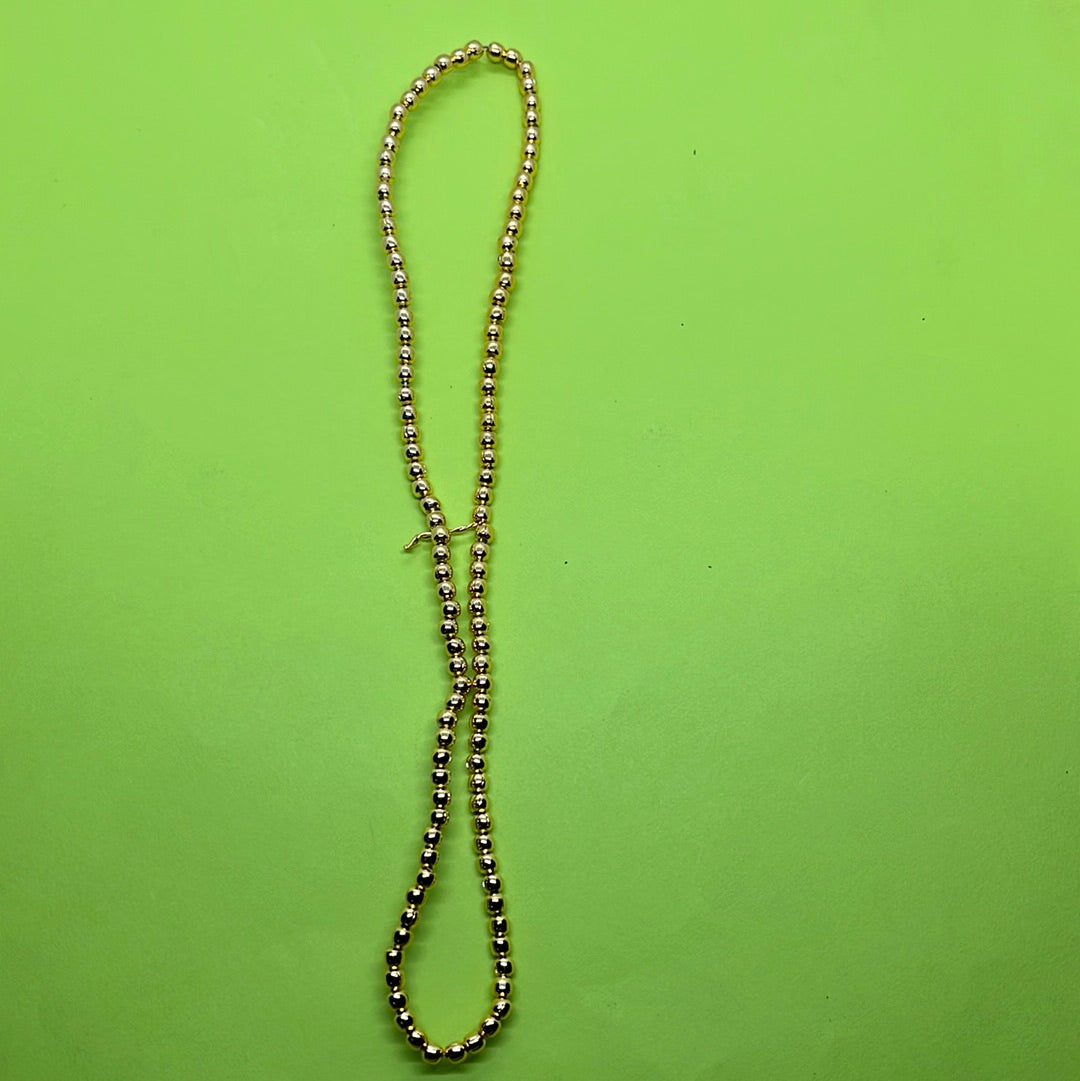 2mm Plain Round Golden Beads