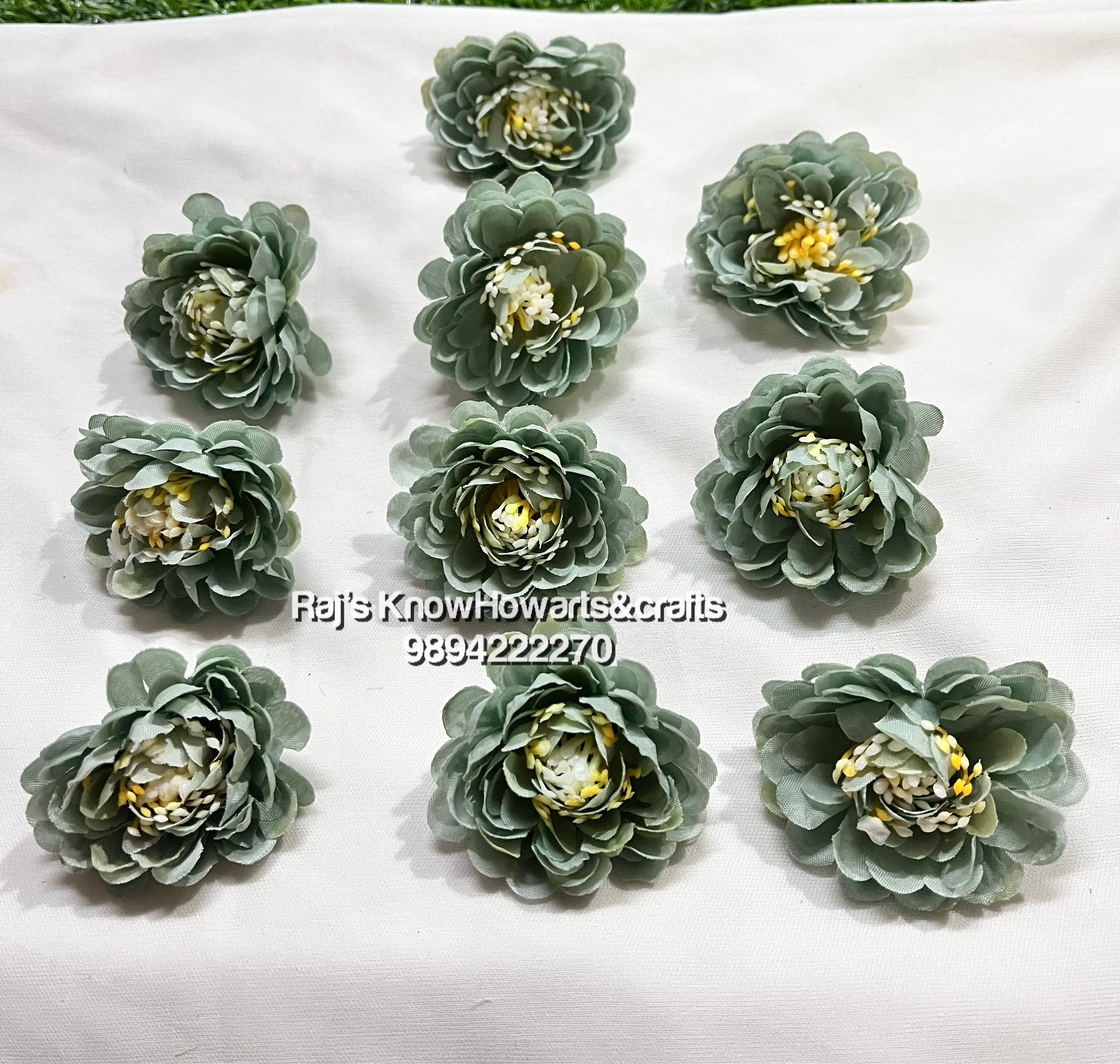 Dhalias Pastel Green- 10 pc in a pack