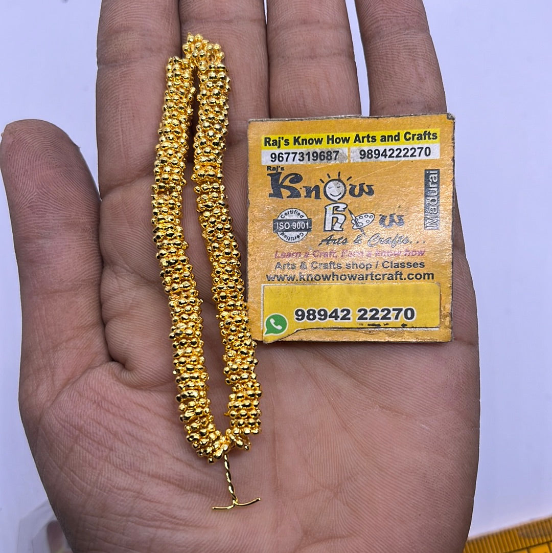 Golden chakri Loreals for jewelry making 1 full string