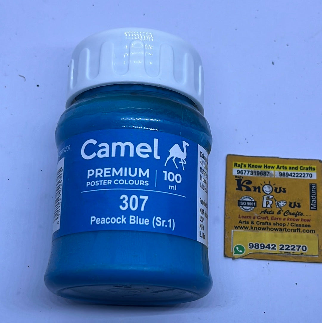 Camel premium poster colours  peacock blue 100 ml