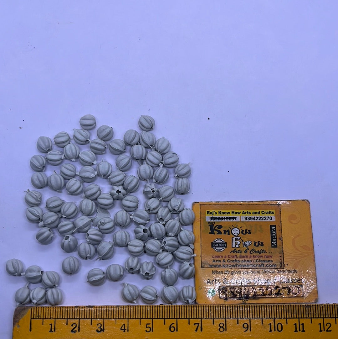 Plastic kharbuja design beads 50g