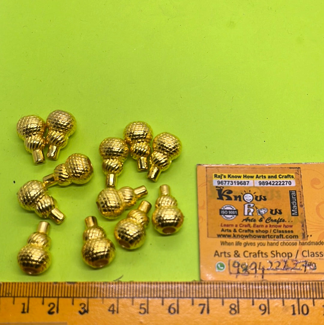 Solid brass round  Gold beads more than 25pc