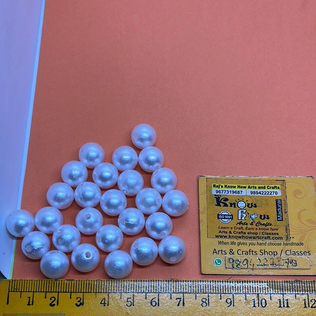 12mm Round  Pearl   25 g