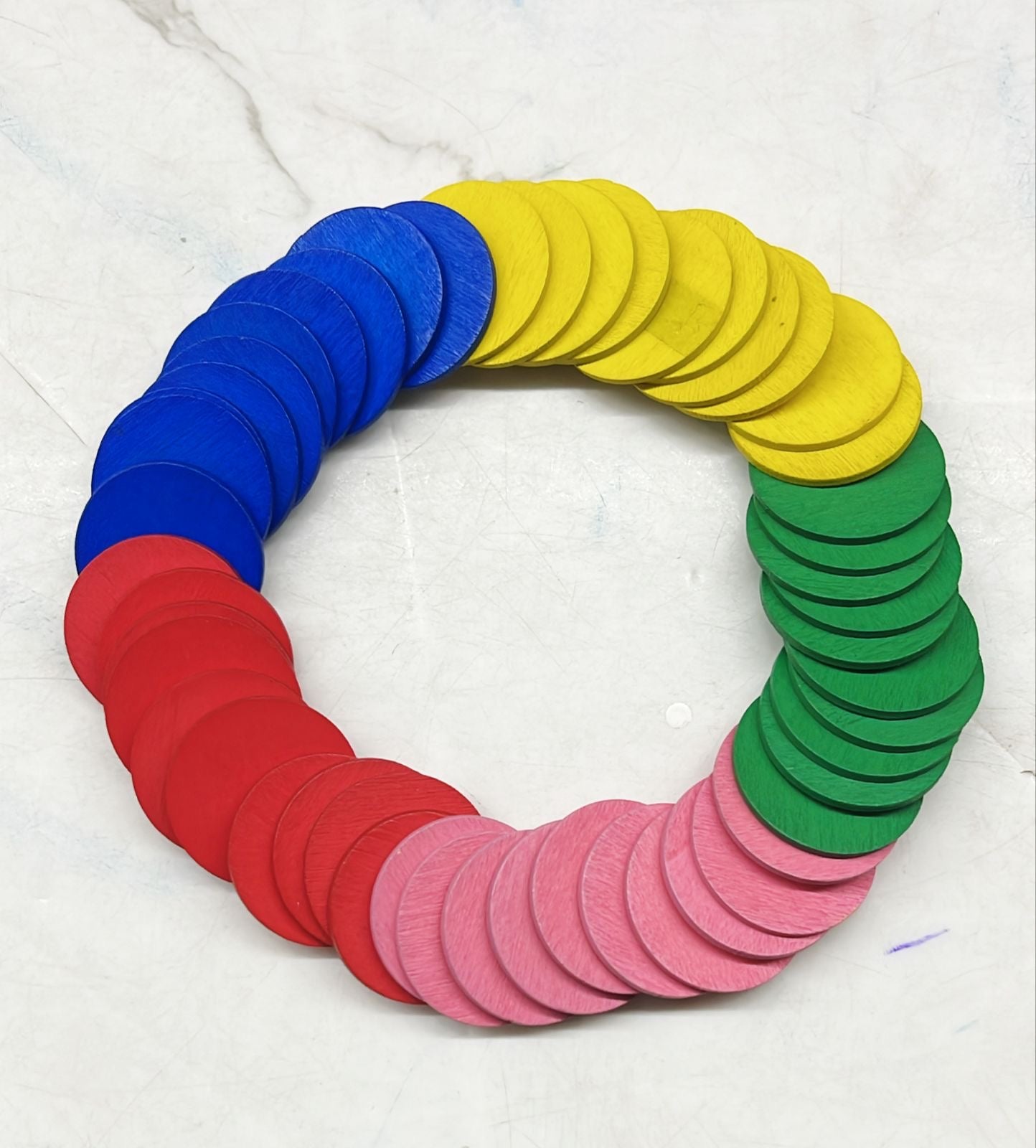 Craft wood coin colour 50piece 25mmx1.5m in a 1pack/MG6405