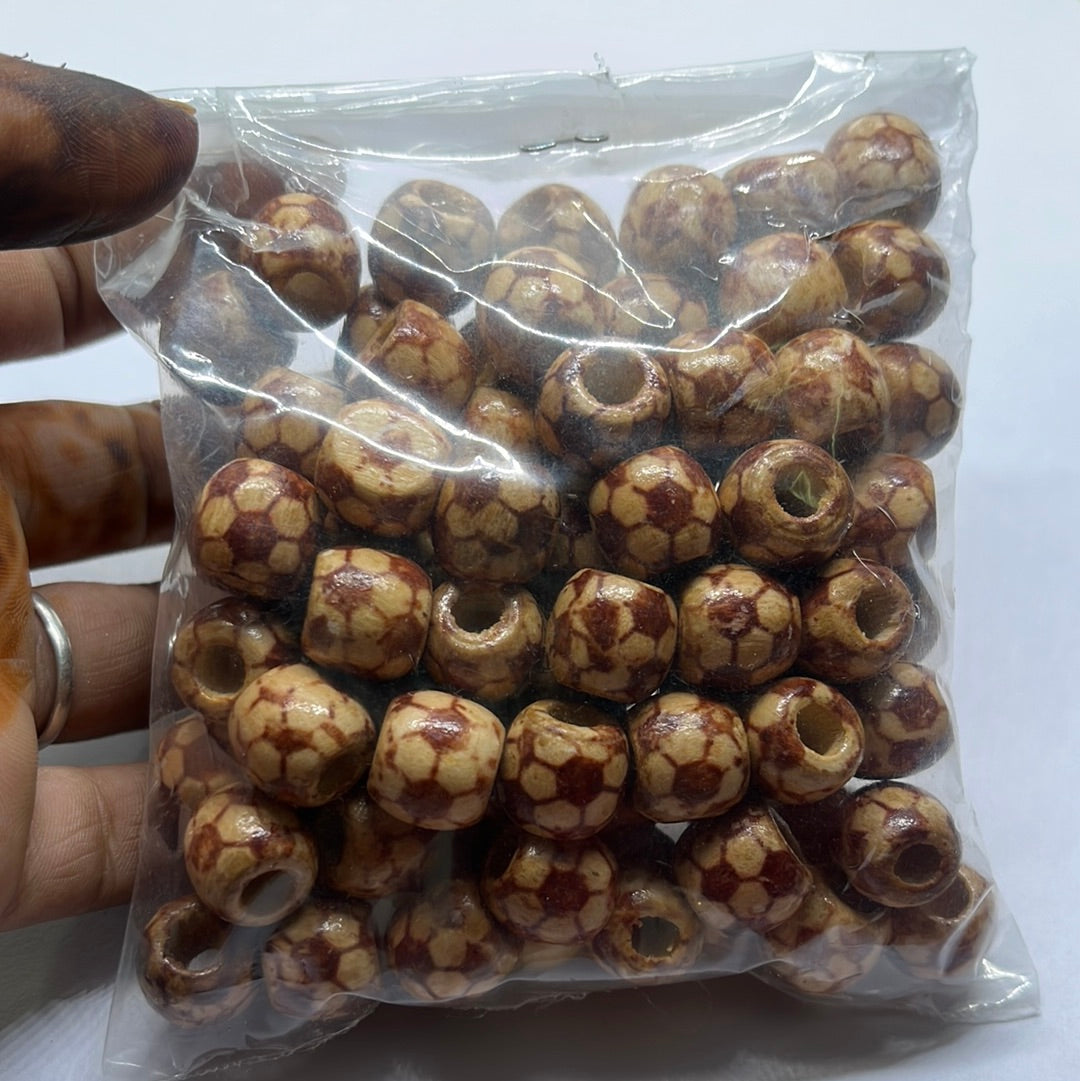 Wooden beads mixed mix round beads 100g