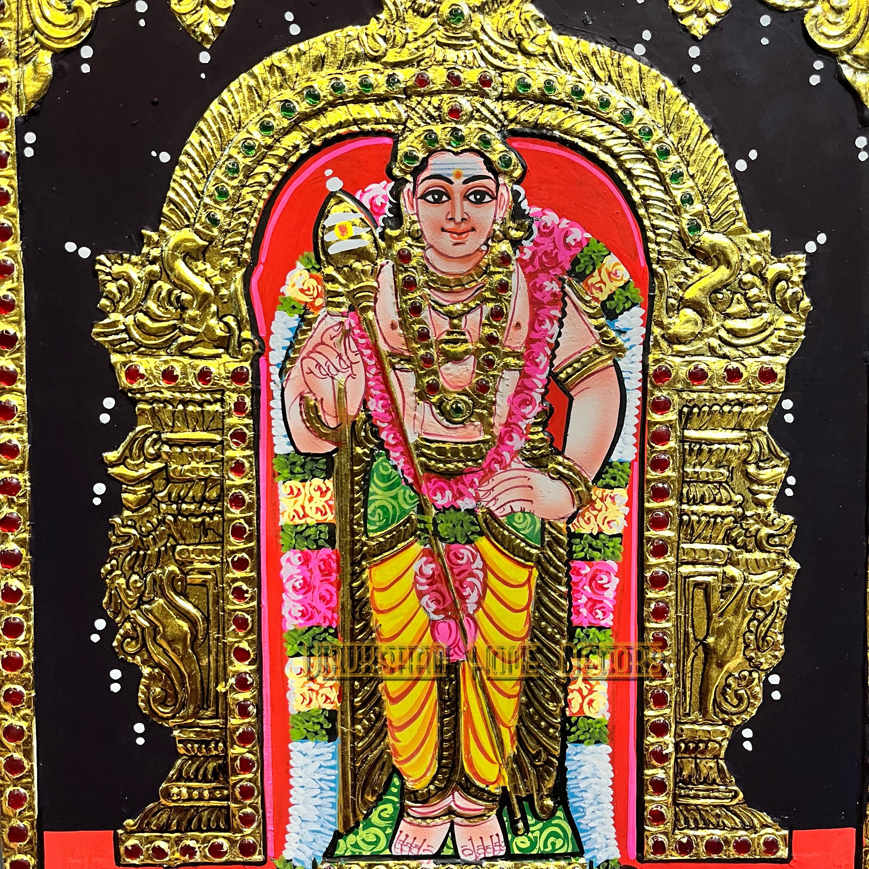 Murugan 14x18 Tanjore painting -1 board(15 days delivery time)without frame