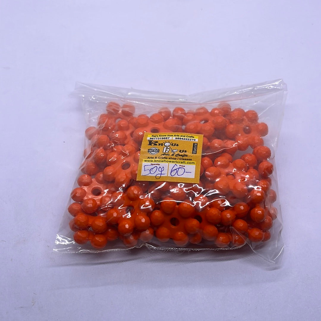 Acrylic  plastic color design  medium beads -50g 5