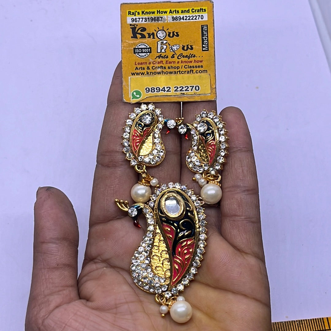 Gold peacock plated pendant jewelry making 1pc in a pack