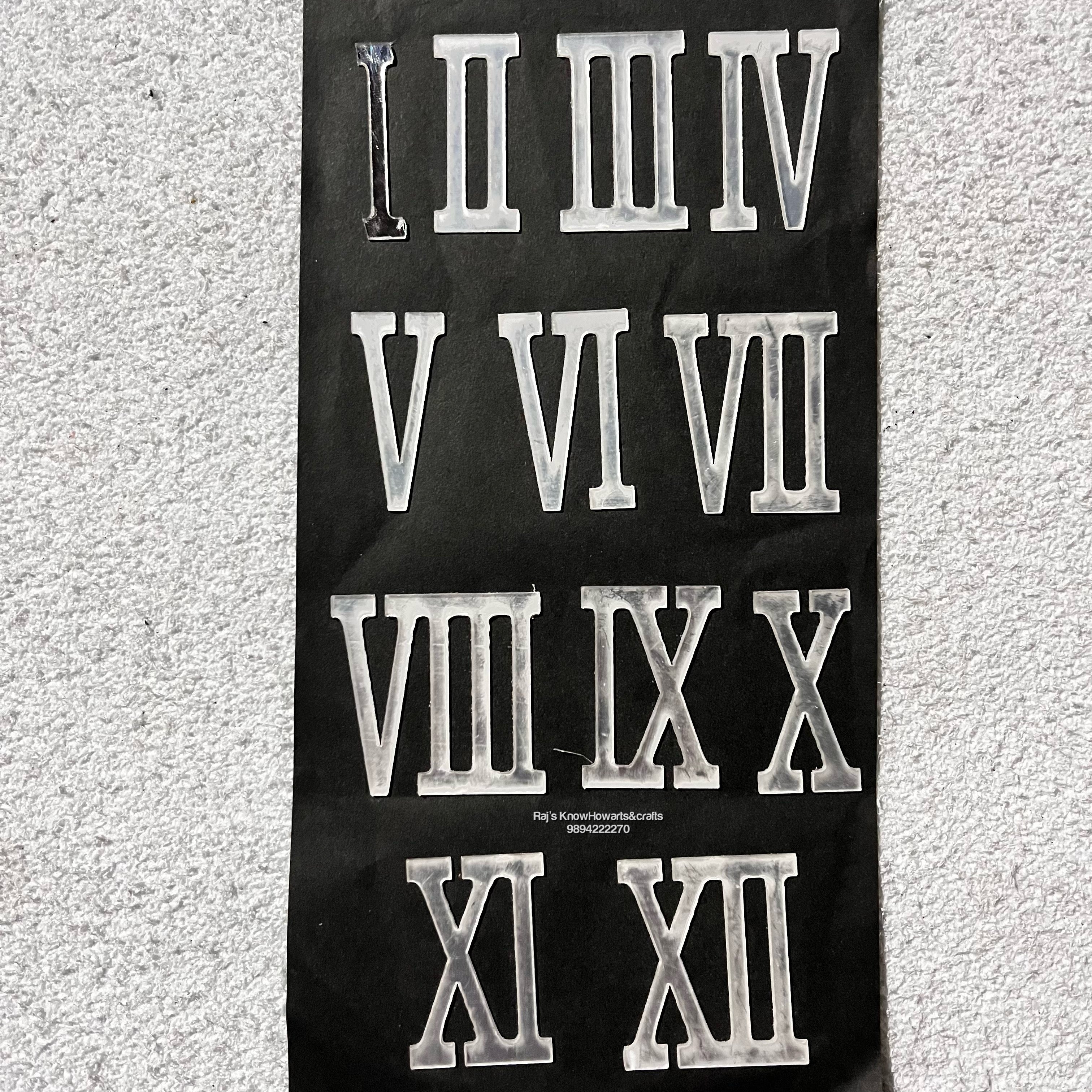 Acrylic Roman letter silver