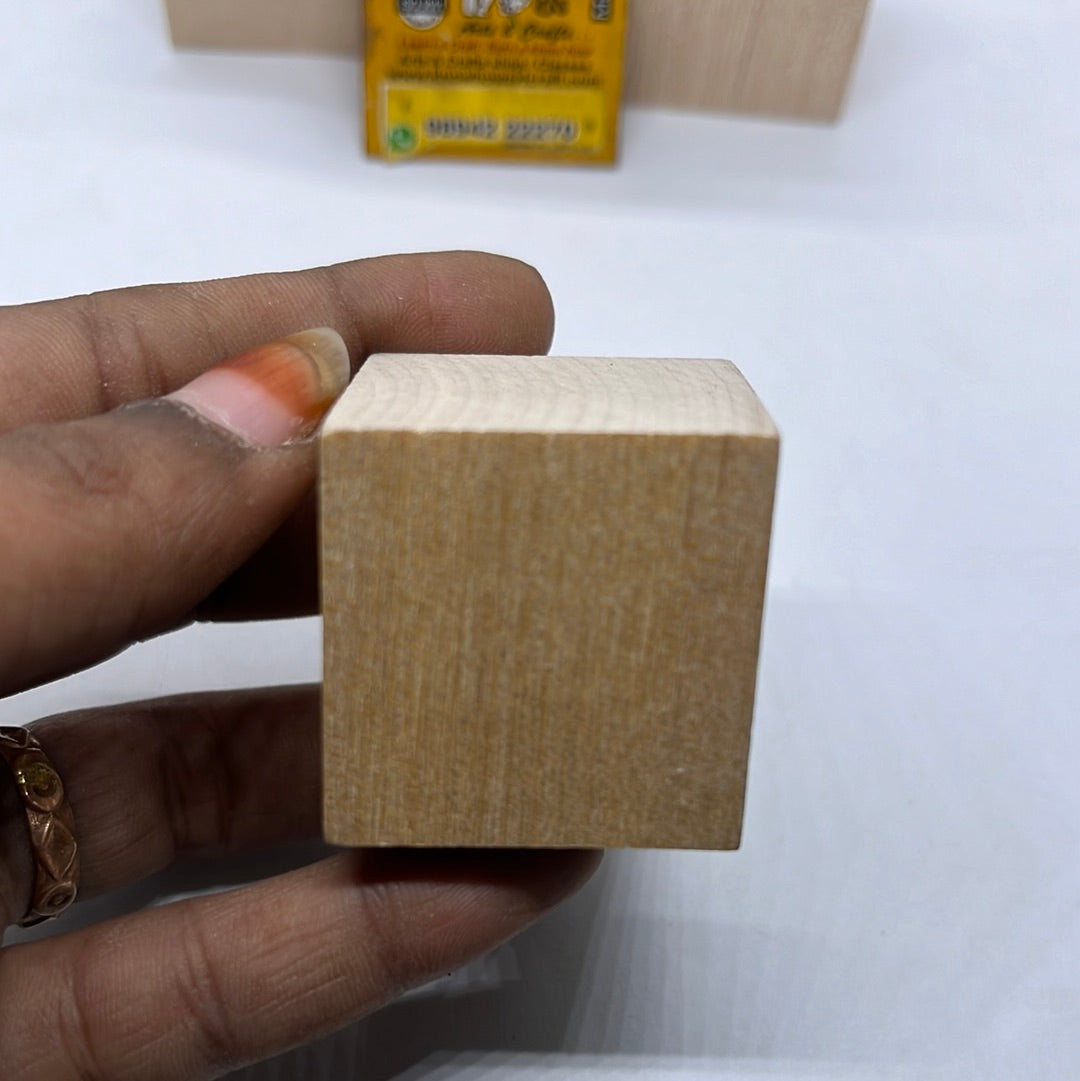 Pine wood block cubes for crafts