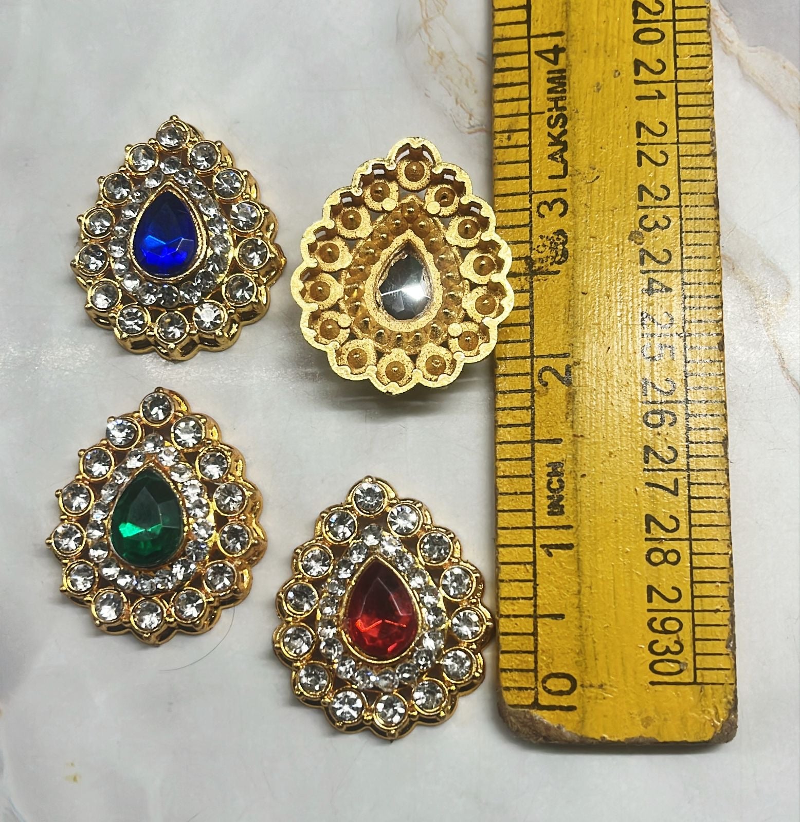 Thilak stone dollar small goddess jewelry assorted colours 1pack