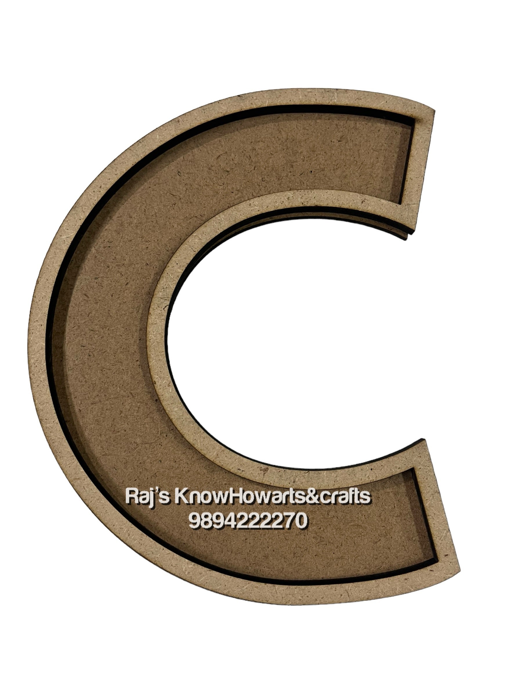 C-6inch 3d Mdf cutout alphabet